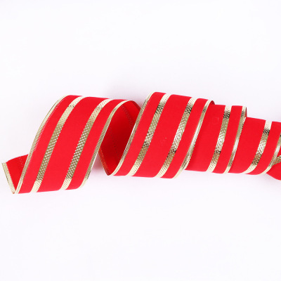 New 10 m red flannelette Christmas decoration ribbon Christmas decorations Christmas supplies