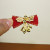 Manufacturers sell Christmas bows with iron bells to decorate Christmas wreaths with mini bows with bells