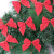 12 / card red flocking powder bows Christmas tree decorated with Christmas bows