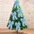 New Christmas blue double bow Christmas tree decoration scene decorated with pendant Christmas hand bow