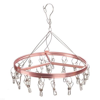 round Aluminum Alloy Drying Rack 24 Clips