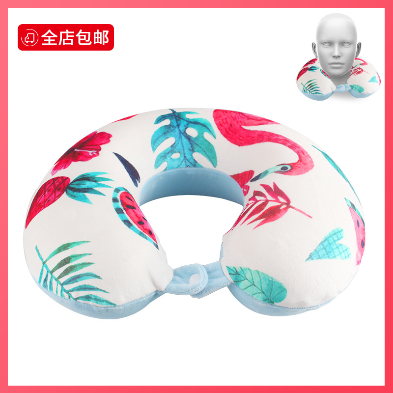 YL057一件代发旅行户外护颈枕可定制LOGO亚马逊爆款印花U型枕