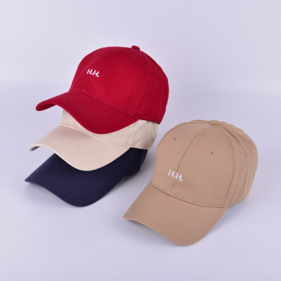 Women's Peaked Cap Pure Cotton Japanese Korean Style All-Matching Leisure Sun Shade Sun Protection Soft Top Spring and Summer Curved Brim Baseball Cap Men