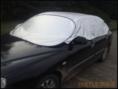 [Gift] 28-degree car cooling cover Aluminum film half Cover Wire easy folding car cooling cover Sun Protection umbrella Cover