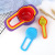 Manufacturer sells 6 pieces of plastic rainbow measuring spoon baking kit measuring spoon measuring cup set