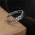 S925 Silver Ring Women's Sterling Silver Retro Retro Ethnic Style Fortune Continuous Ancient Coins Money Ring Men's Adjustable Size