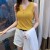 Plus size Button down tank top for summer girls with ice knit tops for everything Sexy V-neck T-shirt tops for girls