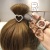 Korean Dongdaemun Same Product Hair Rope Female Pearl Heart Hair Rope Internet Celebrity Hair Accessories Small Clear Heart Simple Hair Tie Rubber Band