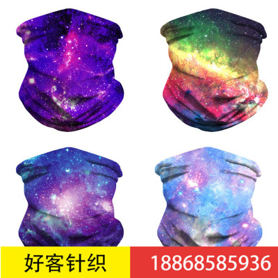 3d Starry sky digital print dust mask for men and women beanie Headscarves hip hop hat headscarf trend