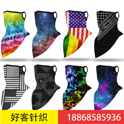 Hot print smoke masks, neck masks, dust masks, outdoor ear masks, triangulas