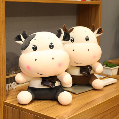 Creative New Cute Backpack Cow Plush Toy Cartoon Cow Doll Girl Children's Birthday Gifts Customization