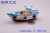 Mediterranean Resin Gift Marine Series Home Decoration Mediterranean Tourism Souvenir Resin Boat 13cm