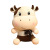 Creative New Cute Backpack Cow Plush Toy Cartoon Cow Doll Girl Children's Birthday Gifts Customization