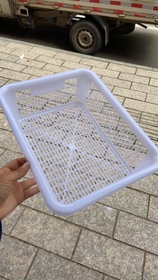 No. 2# Square Wire Basket Vegetable Basket Hollow Basket Plastic Basket Small White Basket Turnover Basket Picking Basket