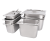Thickened Stainless Steel Gastronorm Pan Buffet Plate with Lid Kitchen Sink Ice Cream Basin Food Tray Score Box for Hote