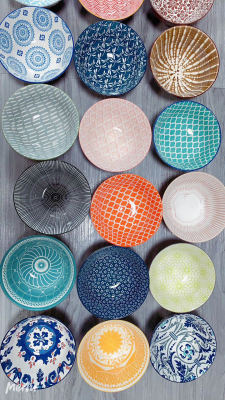4.75 inch ceramic multi-color Painted Bowl