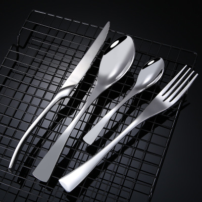 Kaya Stainless Steel Thickened Western Tableware Hotel Household Steak Knife, Fork and Spoon Four-Piece Suit Custom Logo