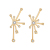 Beautiful Flowers Gold Plated 925 Silver Anti-Allergy Earrings Eardrops Factory Direct Sales Wholesale Korean Ear Rings New