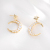 Star Moon 925 Silver Earrings Gold Plated High-End Earrings Zircon Hypoallergenic Earrings Korean Style Factory Direct Sales New