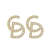 High-End Alphabet Letter Earrings 925 Silver Needle Wax Inlaid Zircon Korean Style Earrings Anti-Allergy Long Earrings Factory Direct Sales