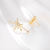 Beautiful Flowers Gold Plated 925 Silver Anti-Allergy Earrings Eardrops Factory Direct Sales Wholesale Korean Ear Rings New