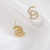 High-End Alphabet Letter Earrings 925 Silver Needle Wax Inlaid Zircon Korean Style Earrings Anti-Allergy Long Earrings Factory Direct Sales