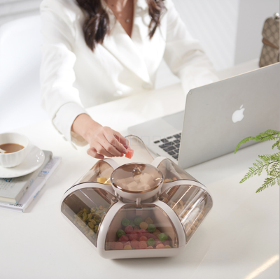 Lotus fruit box living room fruit tray transparent pressure - type snack box manufacturer direct distribution