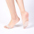 Toe Socks Women's Spring and Summer Thin Bamboo Fiber Foot Pad Non-Slip Open Toe Half-Palm Foot Sock Hidden Half Length Full Toe Socks