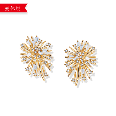 Starry Sky 925 Silver Earrings Beautiful Flowers Eardrops Korean High-End Ear Rings Factory Direct Sales Special Wholesale