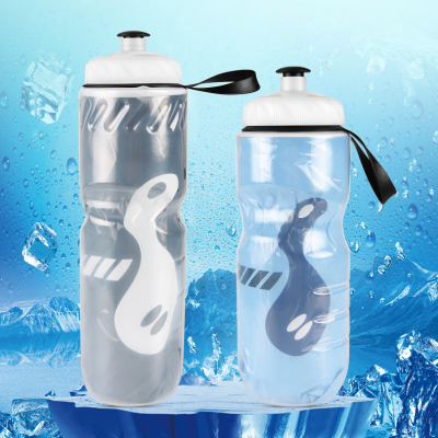 200815 Ice water bottle bicycle plastic double layer water bottle sport cycling water bottle