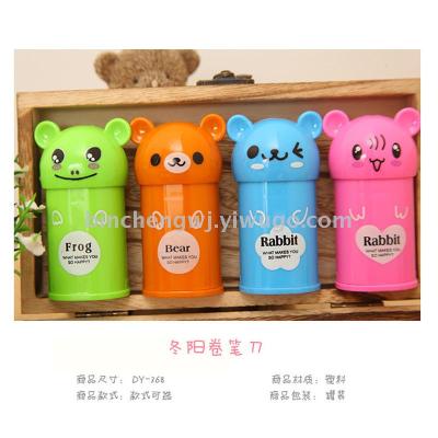 Bear Pencil Eraser double hole pencil sharpener student pencil sharpener document wholesale