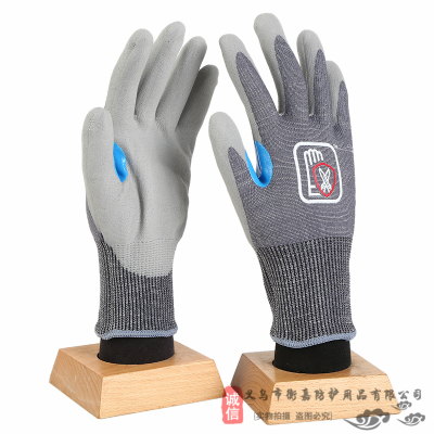 Labor gloves wrinkle wear-resistant work plastic dip rubber anti-slip breathable site protective rubber rubber gloves