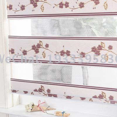 New Jacquard Soft Gauze Curtain Wholesale Modern Shading Louver Curtain Bedroom Finished Customized Printing Roller Shutter