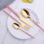 Steak Knife and Fork Knight European Spoon Creative Oblique Square Handle Stainless Steel Nordic Tableware Gold Mirror Knife, Fork and Spoon