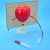 Elementary school science love intelligent heart demonstrator STEM science laboratory DIY circuit simulation heart small