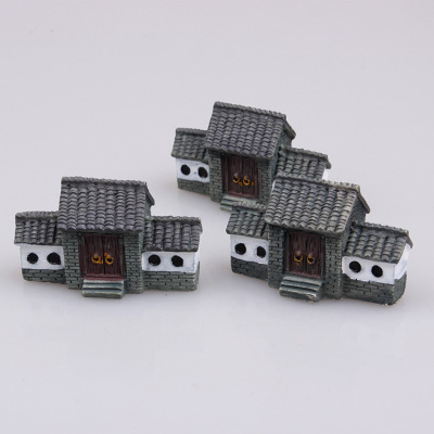 Factory Direct Sales Ancient Style Building Wall Residential Wall Chinese Style Building Succulent Micro Landscape Decoration Psychological Sand Table