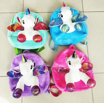 Unicorns preschool teaches children a stuffed bag snack backpack cartoon cute backpack