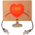Elementary school science love intelligent heart demonstrator STEM science laboratory DIY circuit simulation heart small