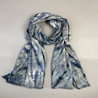 Cotton Handmade Tie-Dyed Scarf Artistic Retro Spring and Autumn Travel Sun Protection Scarf Beach Scarf Shawl Scarf