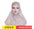 Alix's new chiffon Baotou Big Hat female new Muslim pure color pullover hat Baotou ethnic hat in stock