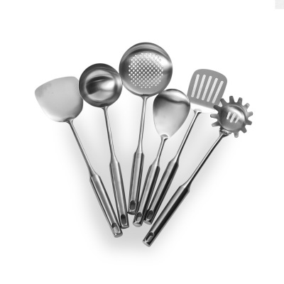 In Stock Wholesale Stainless Steel Kitchen Spatula Spoon Spatula Colander Heat Insulation Kitchenware Supplies Kitchen Cooking Set