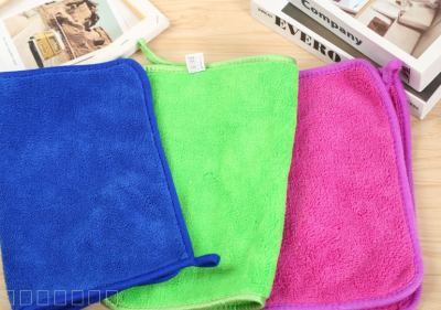 Coral velvet towels thick absorbent household hand towels dark cleaning cloth will not shed hair