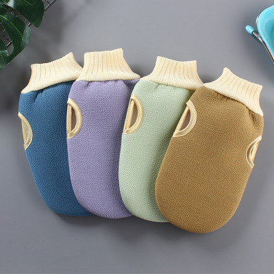 New decontaminant rubbing towel for washing bath time and energy saving gloves pure color bath towel wholesale