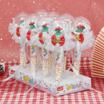 Fun steamed bread flash magic stick Christmas Tree Santa Claus glow toys children snacks children toys wholesale