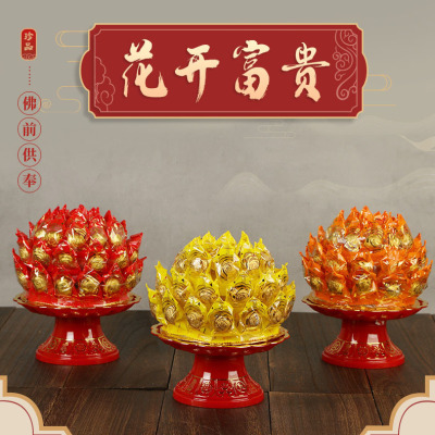 Flower buds candy tower for Buddha to worship god sent wedding gifts handmade candy