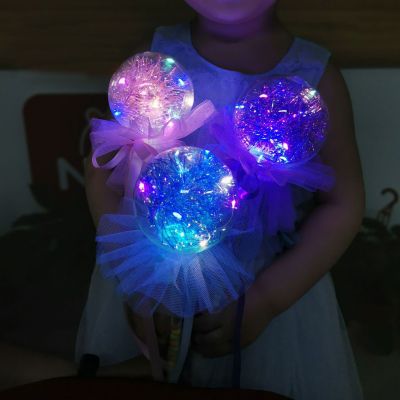 New fairy Magic wand LED flash stick stand star popball creative candy children's luminescent toy