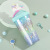 water botterA Beautiful summer crushed ice cup girl Unicorn Ice cup double refrigeration lovely fresh plastic strawstock