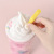 A Korean cartoon cotton candy ice cream ice cup pink cherry cherry straw cup double cold cup in stock