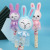 New plush rabbit creative cartoon rabbit light sticks children light toys children snacks night market stalls supply