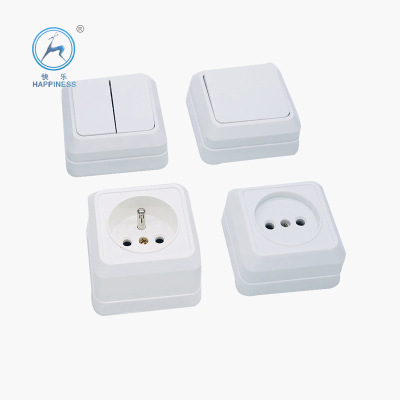 European SR series wall switch, double hole, double French floor socket board, insulated baby's electric socket
